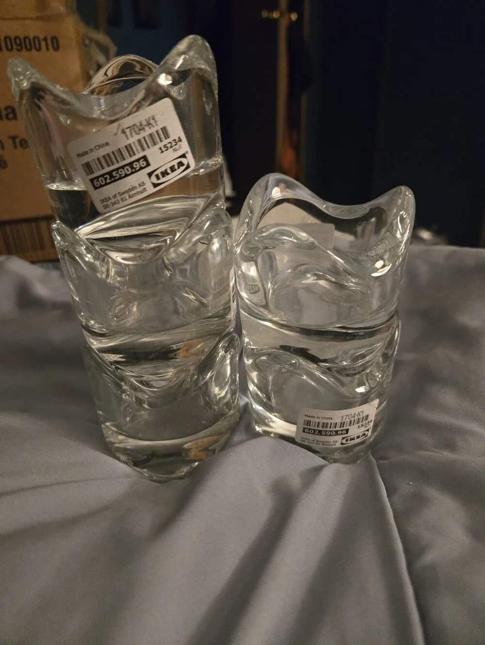 Set of 5- 3 Sets Avail IKEA Heavy Glass Tealight Candle Holders for All Season